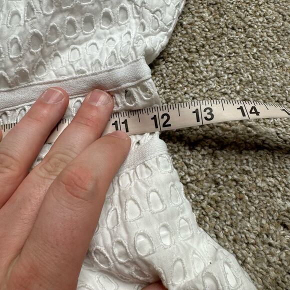 Johnathan SIMKHAI Eyelet Fit And Flare White Dress Size 4 - Picture 6 of 7